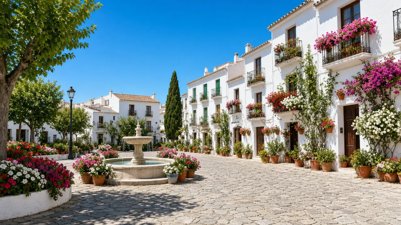 Estepona from El Paraíso: drive, old town, beach and marina